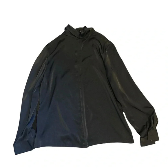 Pendelton Black Polyester Blouse size 10 - Picture 9 of 9